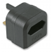 EU 2 pin To UK 3 pin EURO TRANSFORMER TO UK CONVERTER PLUG (BCA-BK 3A) BLACK